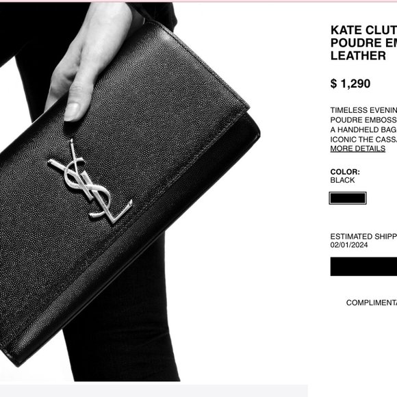 Saint Laurent  Kate monogram patent clutch bag - Picture 16 of 17